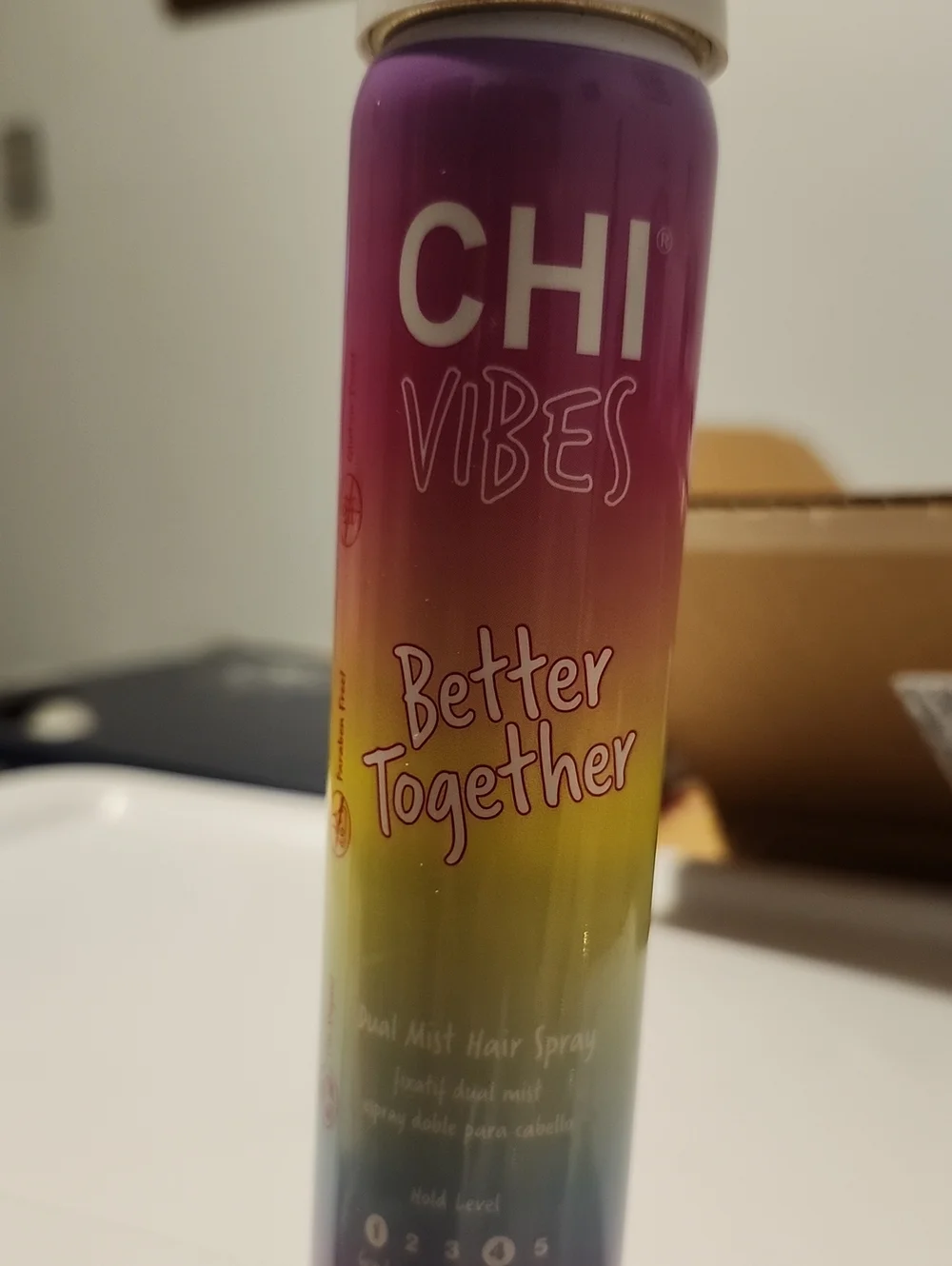CHI Vibes Better Together Purple Hairspray - Firm Hold - blue bag